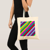 Tote Bag MOTIF de  de rayures de couleur HOLI + vos idées (Devant (produit))