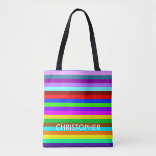 Tote Bag MOTIF de de rayures de couleur HOLI + vos idées