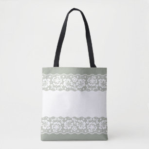 Tote Bag Motif de dentelle, cru 5 de fleur