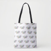 Tote Bag Motif de dessin de papillon de fil (Devant)