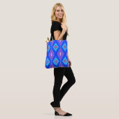 Tote Bag Motif de diamant bleu violet (Sur le modèle)