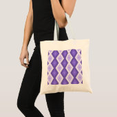 Tote Bag Motif de diamant violet (Devant (produit))