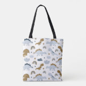 Tote Bag Motif de dinosaure arc-en-ciel mignon (Dos)