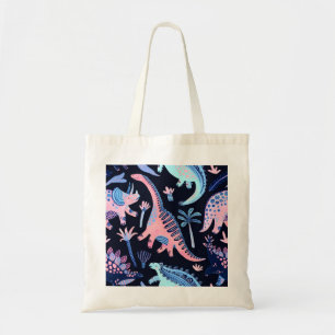 Tote Bag Motif de dinosaures de bande dessinée mignon.