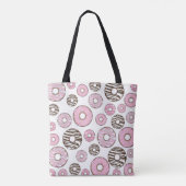 Tote Bag Motif De Donuts, Donuts Roses, Donuts Blancs (Dos)
