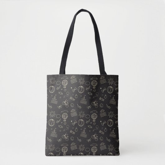 Tote Bag Motif de Doodle Summer Adventure (Devant)