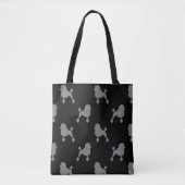 Tote Bag Motif de fantaisie de silhouettes de caniche (Devant)