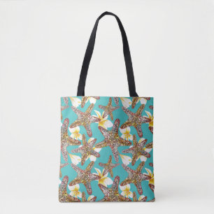 Tote Bag Motif de fantaisie d'étoiles de mer