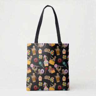 Tote Bag Motif de festins de bonbon à paresse