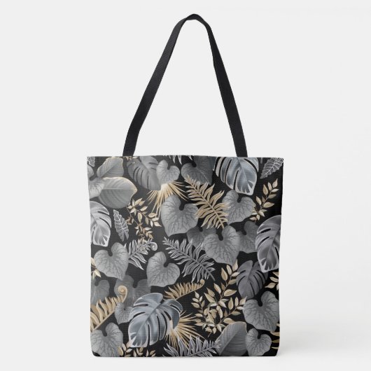Tote Bag Motif de feuillage tropical (Devant)