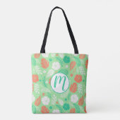 Tote Bag Motif de feuillage vert et orange (Dos)