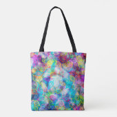 Tote Bag Motif de feuilles colorées (Dos)
