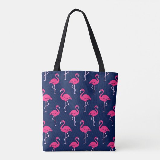 Tote Bag Motif de Flamant rose de roses indien (Dos)