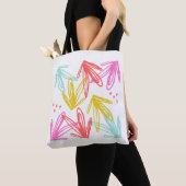 Tote Bag Motif de flèche coloré abstrait  (De près)