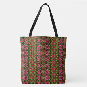 Tote Bag Motif de fleur de kaléidoscope 6 GRAND