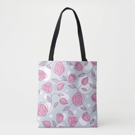Tote Bag Motif de fleurs (Devant)