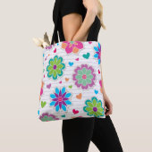 Tote Bag Motif de fleurs (De près)
