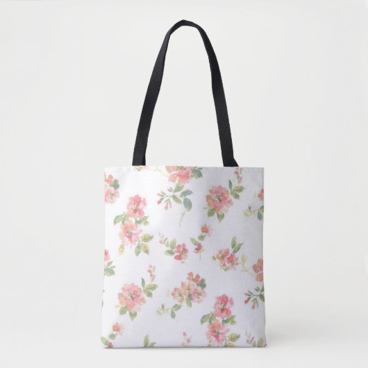 Tote Bag Motif de fleurs (Devant)