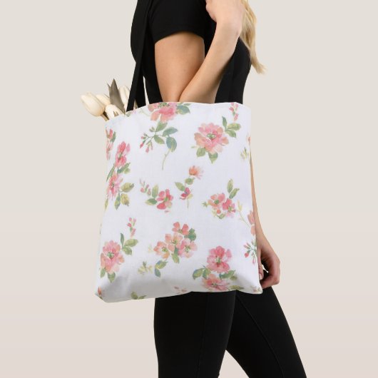 Tote Bag Motif de fleurs (De près)