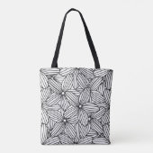 Tote Bag Motif de fleurs à main (Dos)