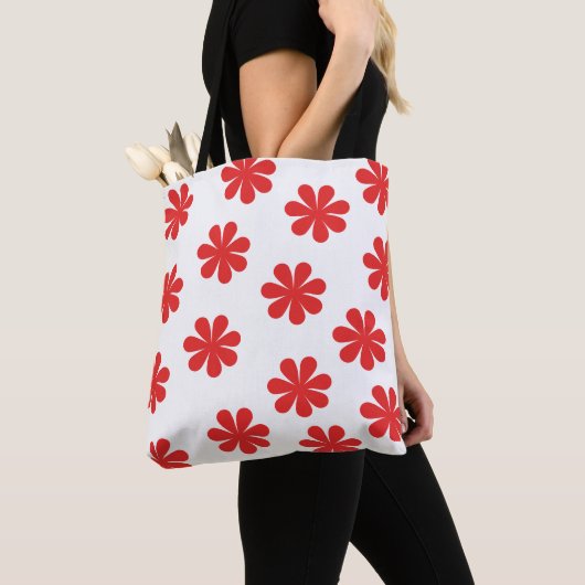 Tote Bag Motif de fleurs abstraite (De près)