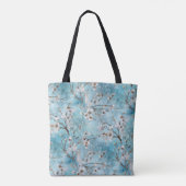 Tote Bag Motif de fleurs blanches (Dos)