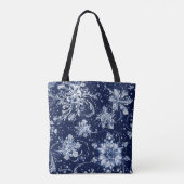Tote Bag Motif de fleurs de neige d'hiver (Dos)