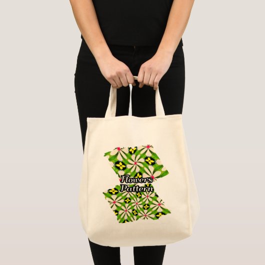 Tote Bag Motif de fleurs esthétiques (Devant (produit))