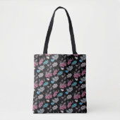 Tote Bag Motif de fleurs et de papillons (Devant)