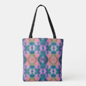 Tote Bag Motif de fleurs géométrique (Dos)