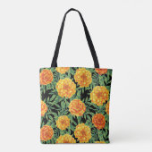 Tote Bag Motif de fleurs Marigold (Dos)
