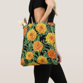 Tote Bag Motif de fleurs Marigold (De près)