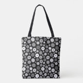 Tote Bag Motif de fleurs monochromes (Dos)