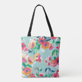 Tote Bag Motif de fleurs peint (Dos)