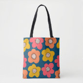Tote Bag Motif de fleurs sans couture. Flores audacieuses s (Devant)