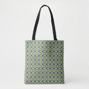 Tote Bag Motif de fleurs vertes abstraites