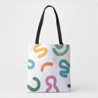 Tote Bag Motif de formes abstraites colorées