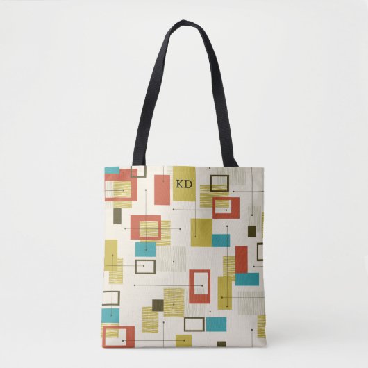 Tote Bag Motif de formes géométriques modernes du milieu du (Devant)