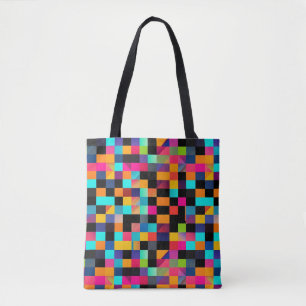 Tote Bag Motif de formes géométriques vives et colorées