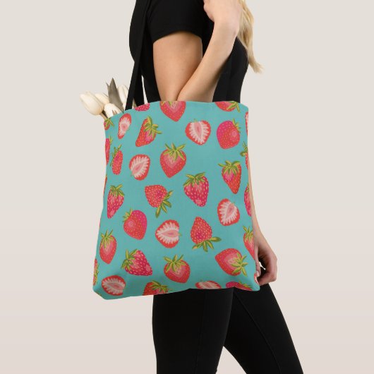 Tote Bag Motif de fraise (De près)