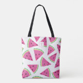 Tote Bag Motif de fruit pastèque monogramme (Dos)