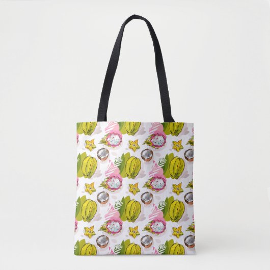 Tote Bag Motif de fruit texturisé par carte blanche (Devant)