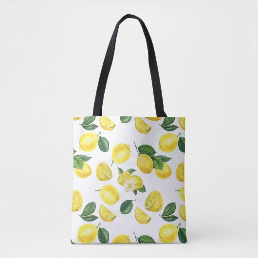 Tote Bag Motif de fruits aux citrons jaunes (Devant)