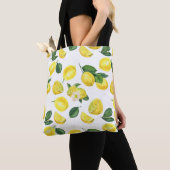 Tote Bag Motif de fruits aux citrons jaunes (De près)