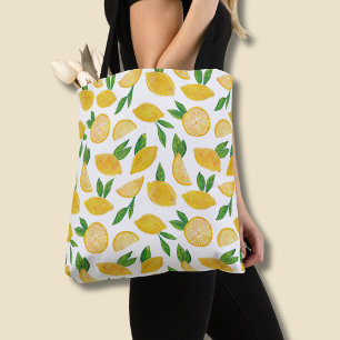 Tote Bag Motif de fruits d'agrumes au citron