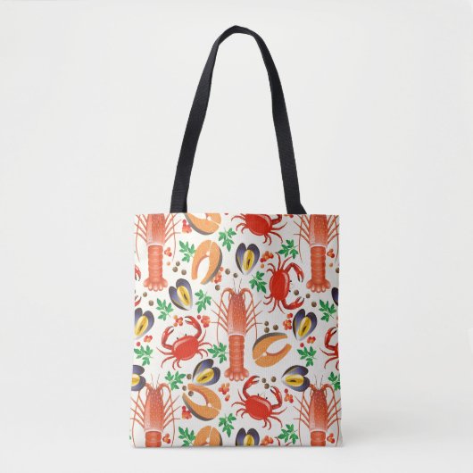 Tote Bag Motif de fruits de mer (Devant)