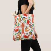 Tote Bag Motif de fruits de mer (De près)