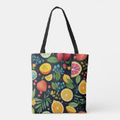 Tote Bag Motif de fruits frais coloré (Dos)