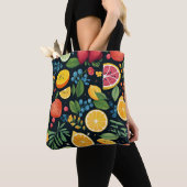 Tote Bag Motif de fruits frais coloré (De près)