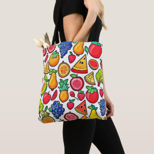 Tote Bag Motif de fruits vibreux